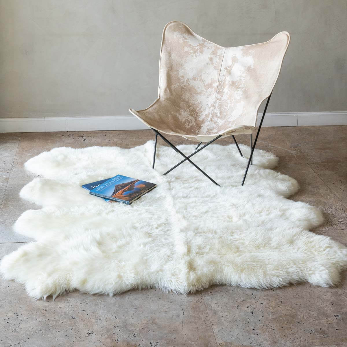 Butterfly Chair Vintage Cowhide