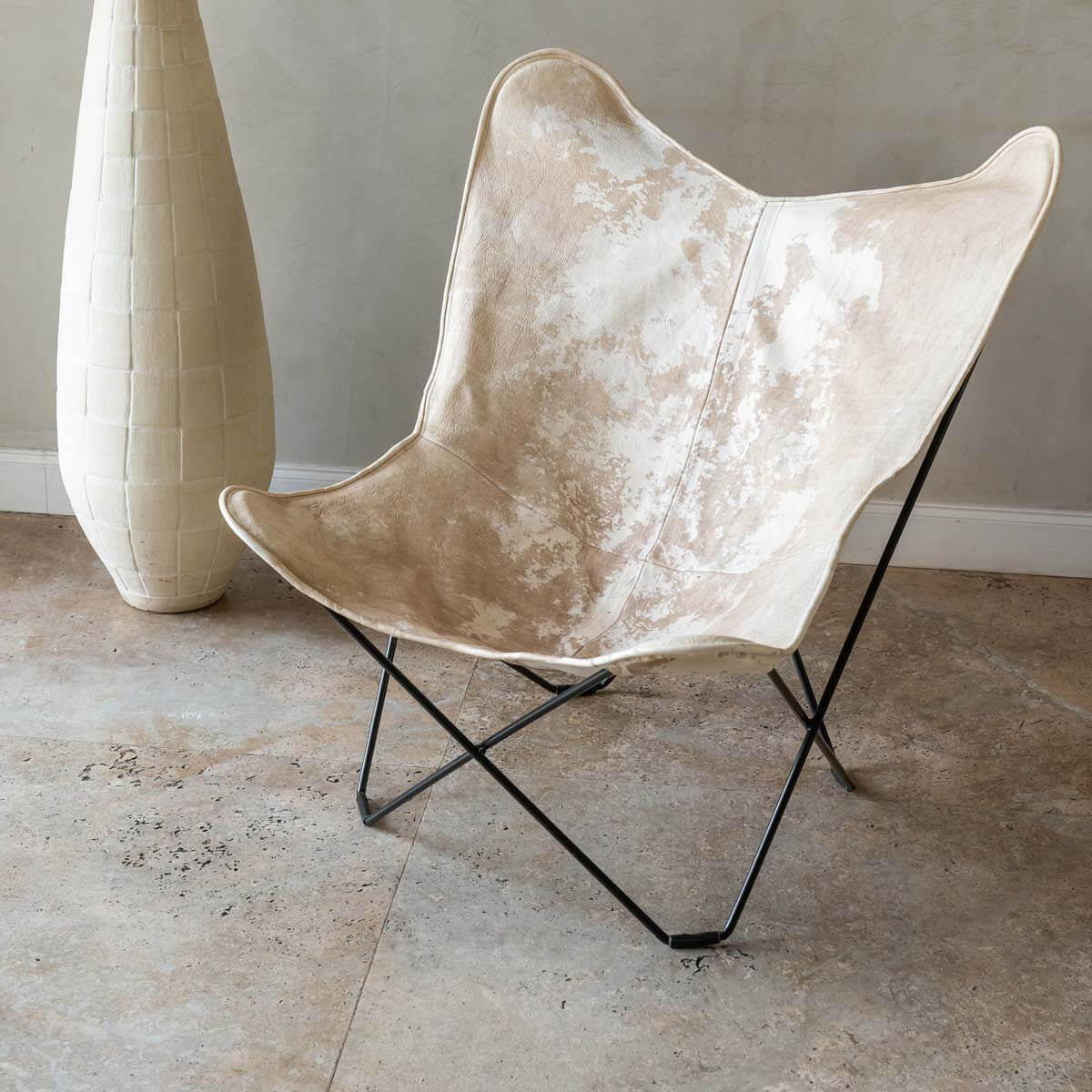 Butterfly Chair Vintage Cowhide