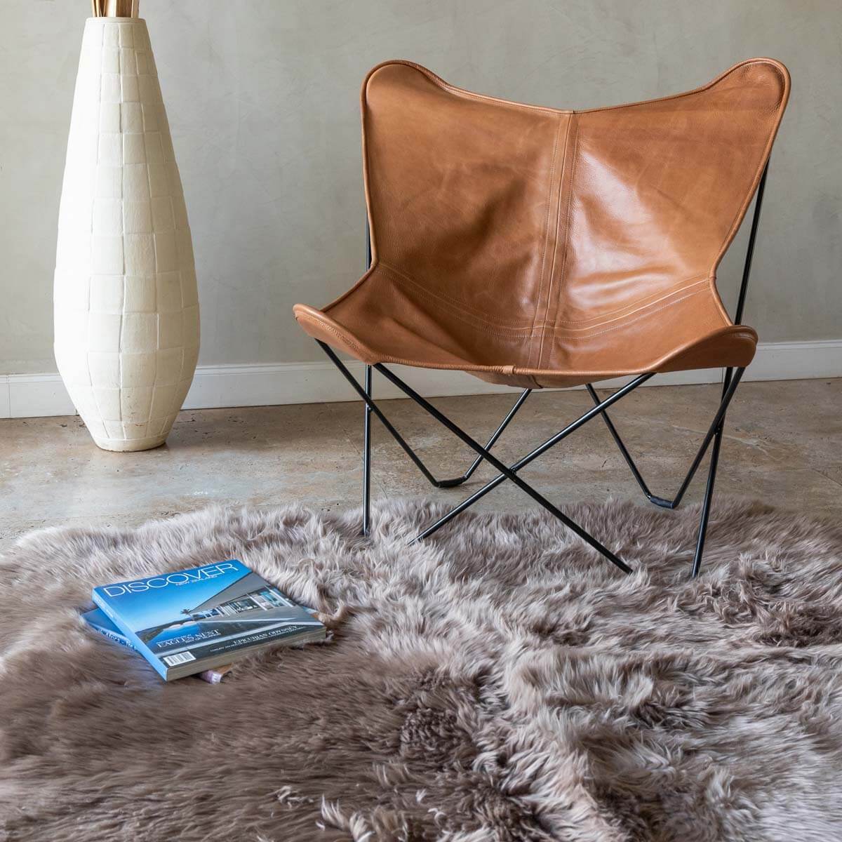 Butterfly Chair Crash Cowhide