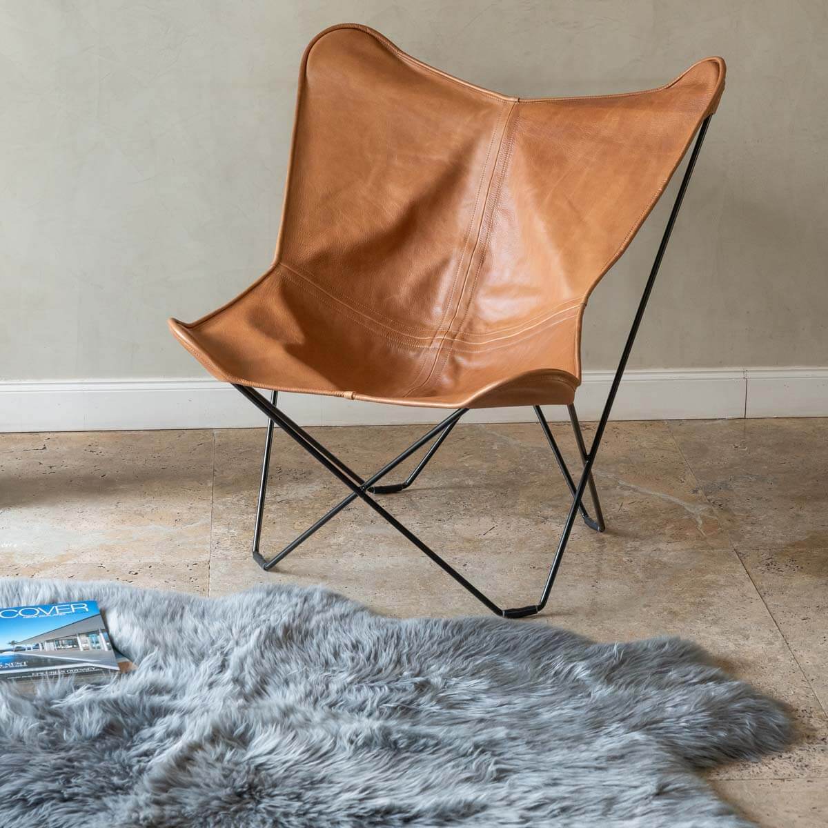 Butterfly Chair Crash Cowhide