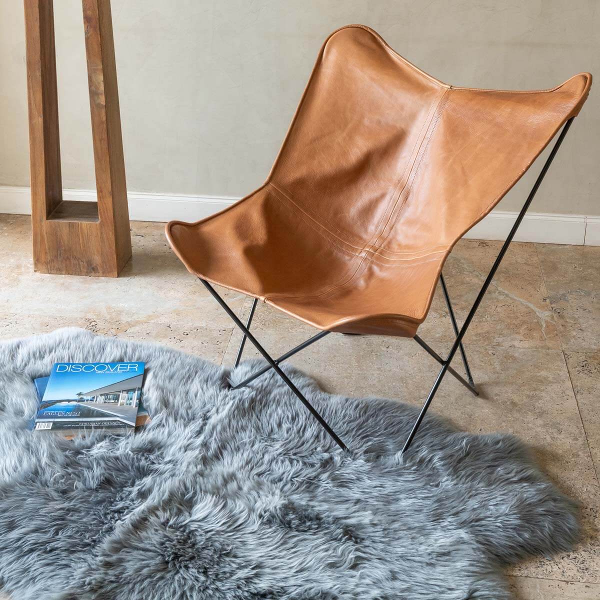 Butterfly Chair Crash Cowhide