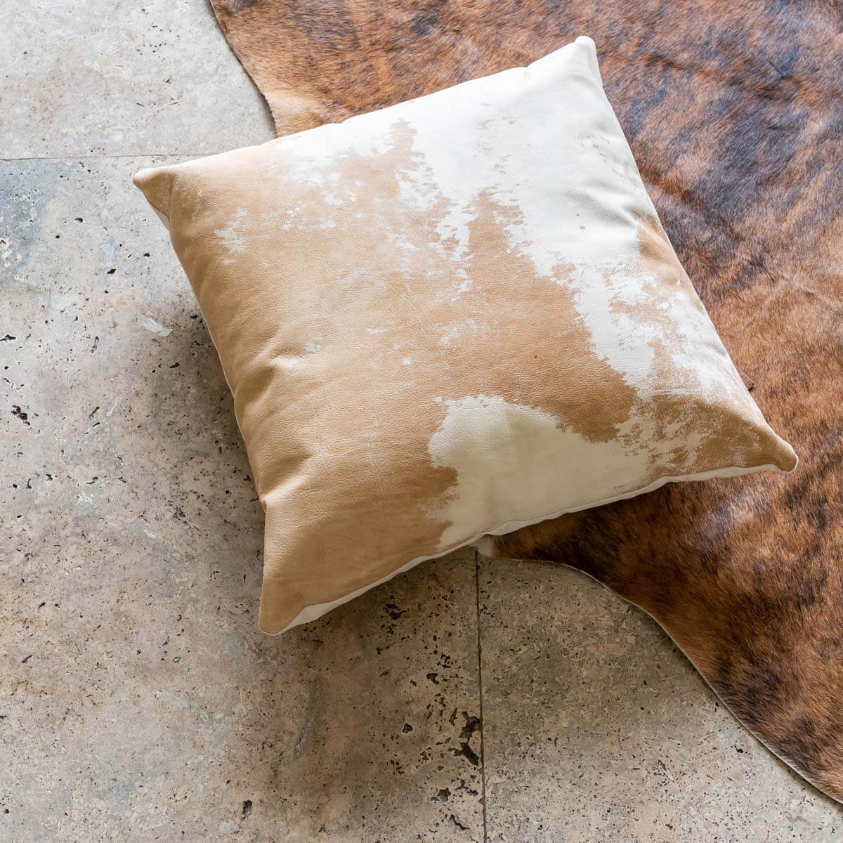 Cowhide Pillow Cover 16″ x 16″ – Vintage Design
