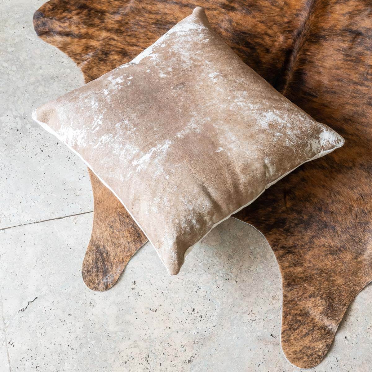 Cowhide Pillow Cover 16″ x 16″ – Vintage Design