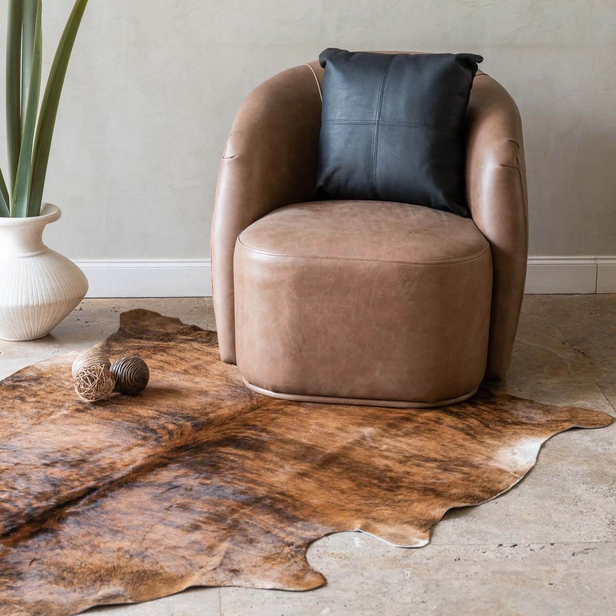 Cowhide Napa Pillow Cover 16″ x 16″ – Mosaic Design