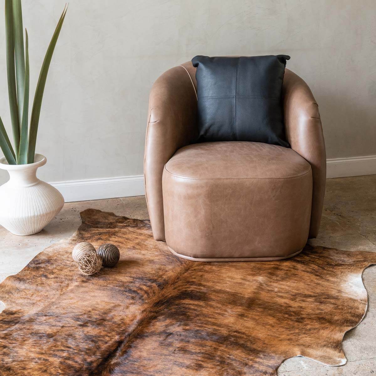 Cowhide Napa Pillow Cover 16″ x 16″ – Mosaic Design