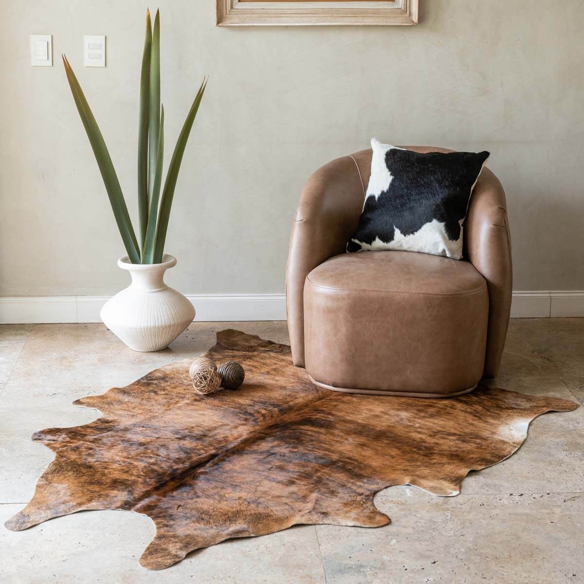 Cowhide Pillow Cover 16”x16” – Full Design