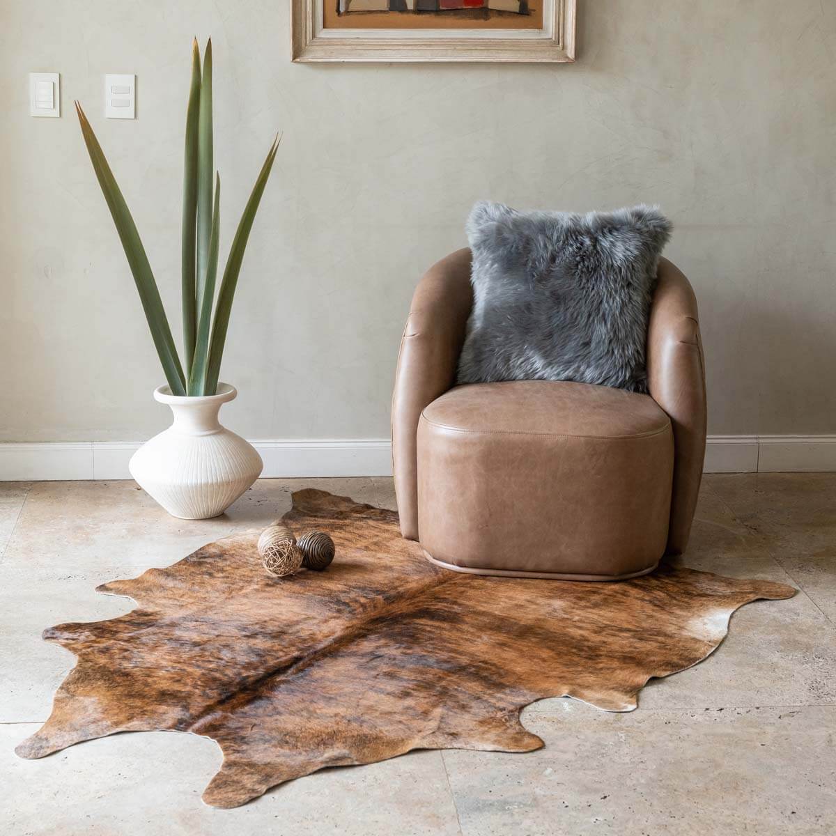 Long Hair Sheepskin Pillow Cover 16”x16”