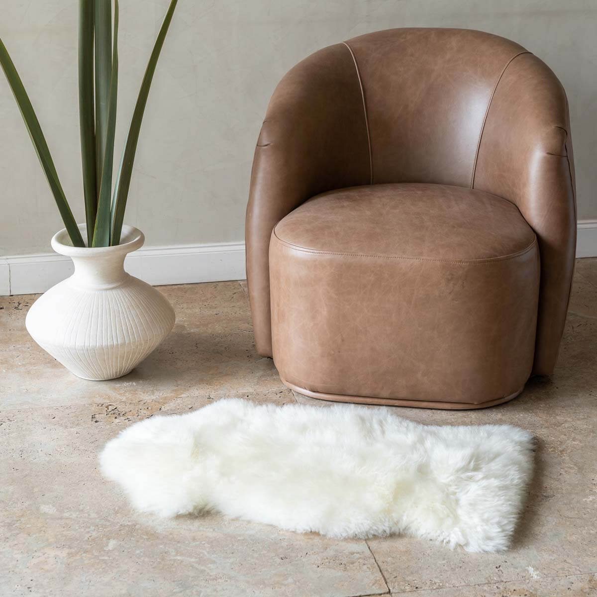 Long Hair Genuine Sheepskin Rug - 3' x 2'