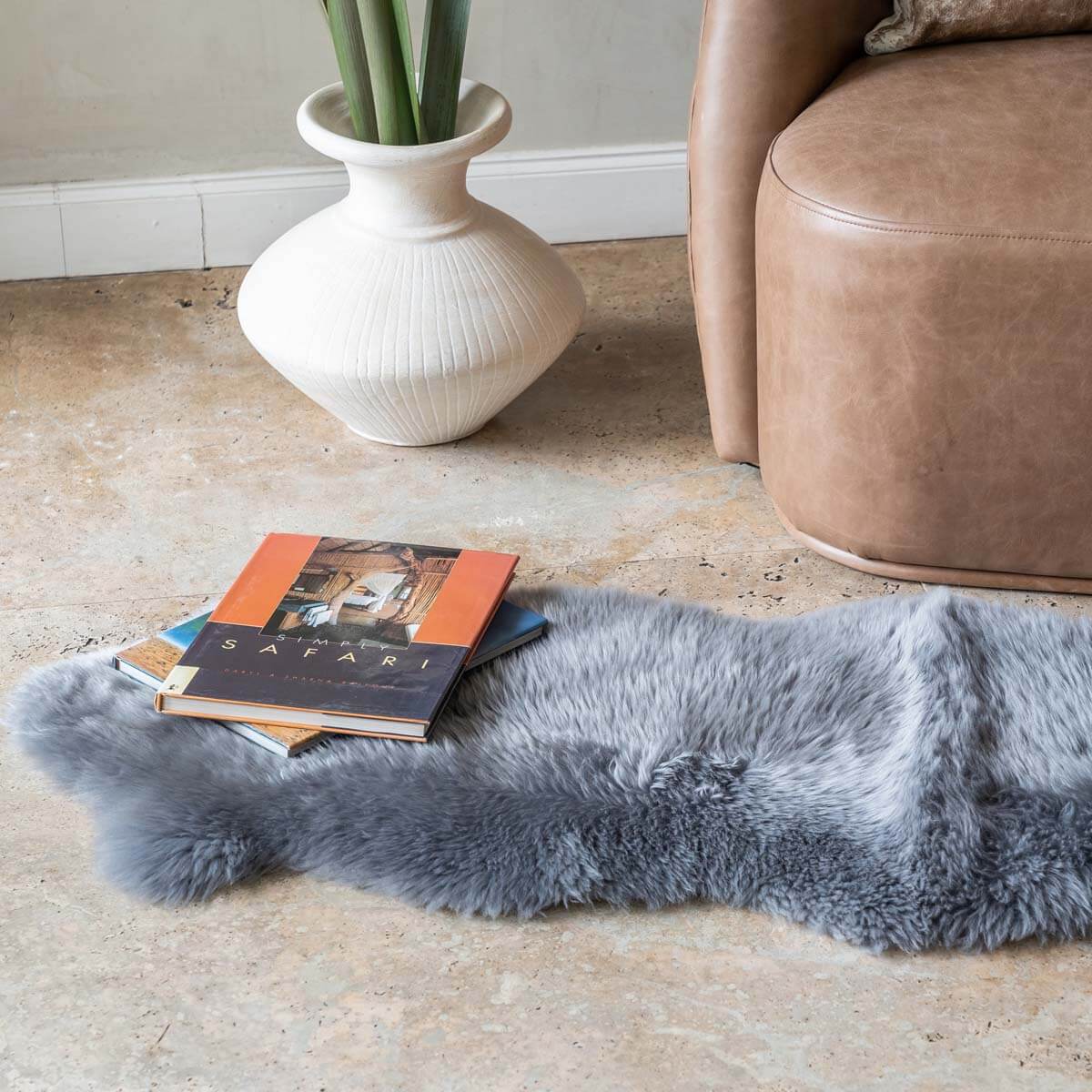 Long Hair Genuine Sheepskin Rug - 3' x 2'