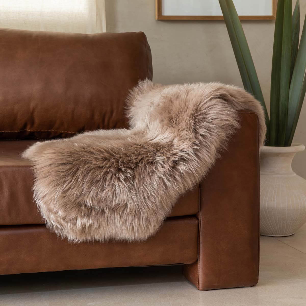 Long Hair Genuine Sheepskin Rug - 3' x 2'