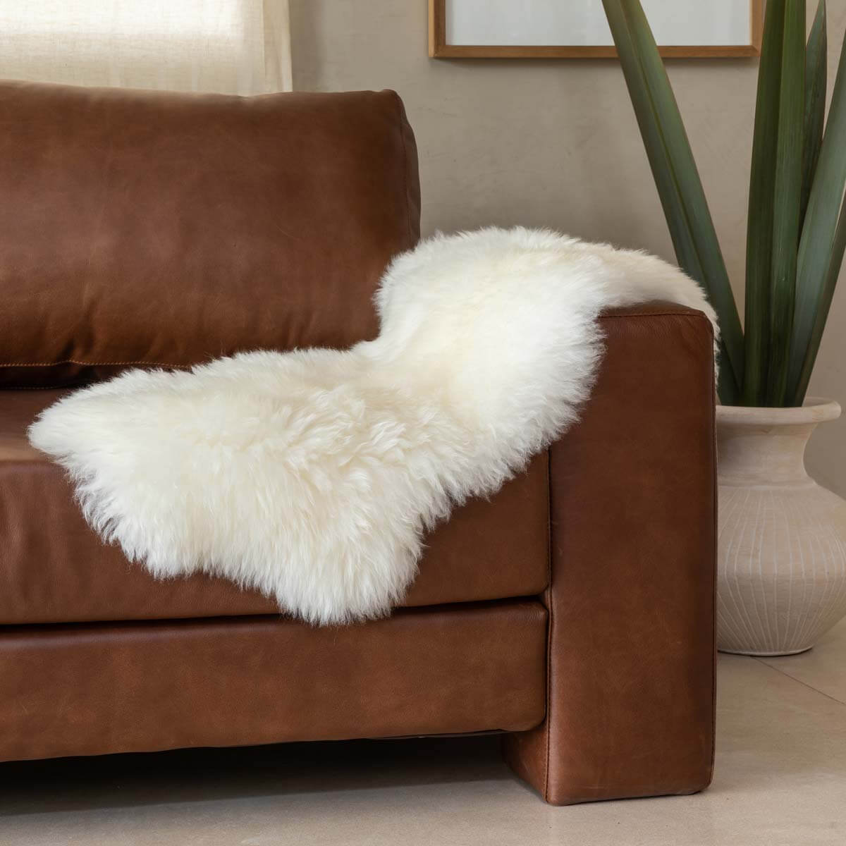 Long Hair Genuine Sheepskin Rug - 3' x 2'