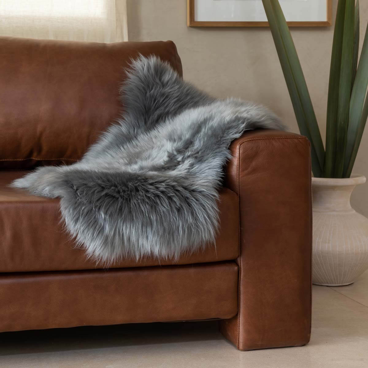 Long Hair Genuine Sheepskin Rug - 3' x 2'