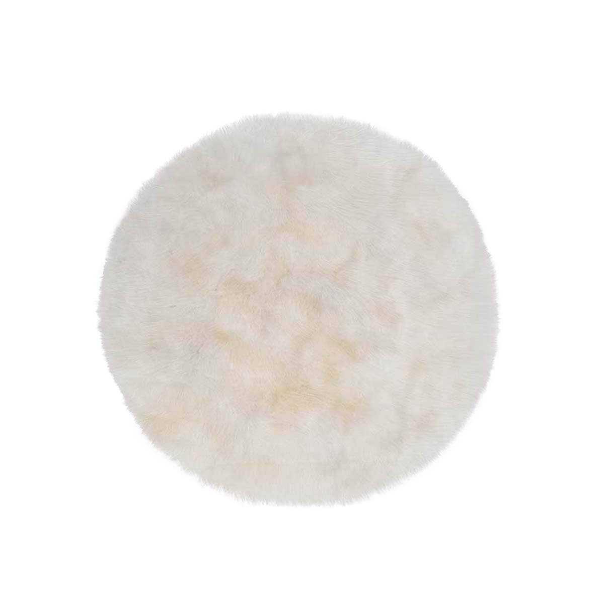 Long Hair Sheepskin Rug With Backing 35″ Ø
