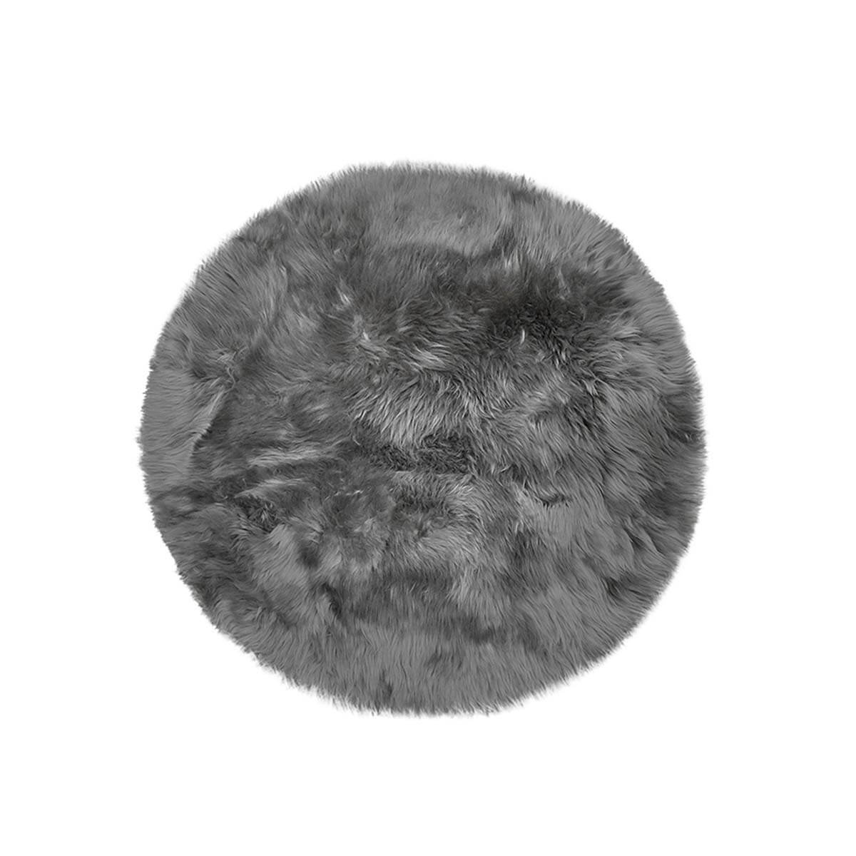 Long Hair Sheepskin Rug With Backing 35″ Ø
