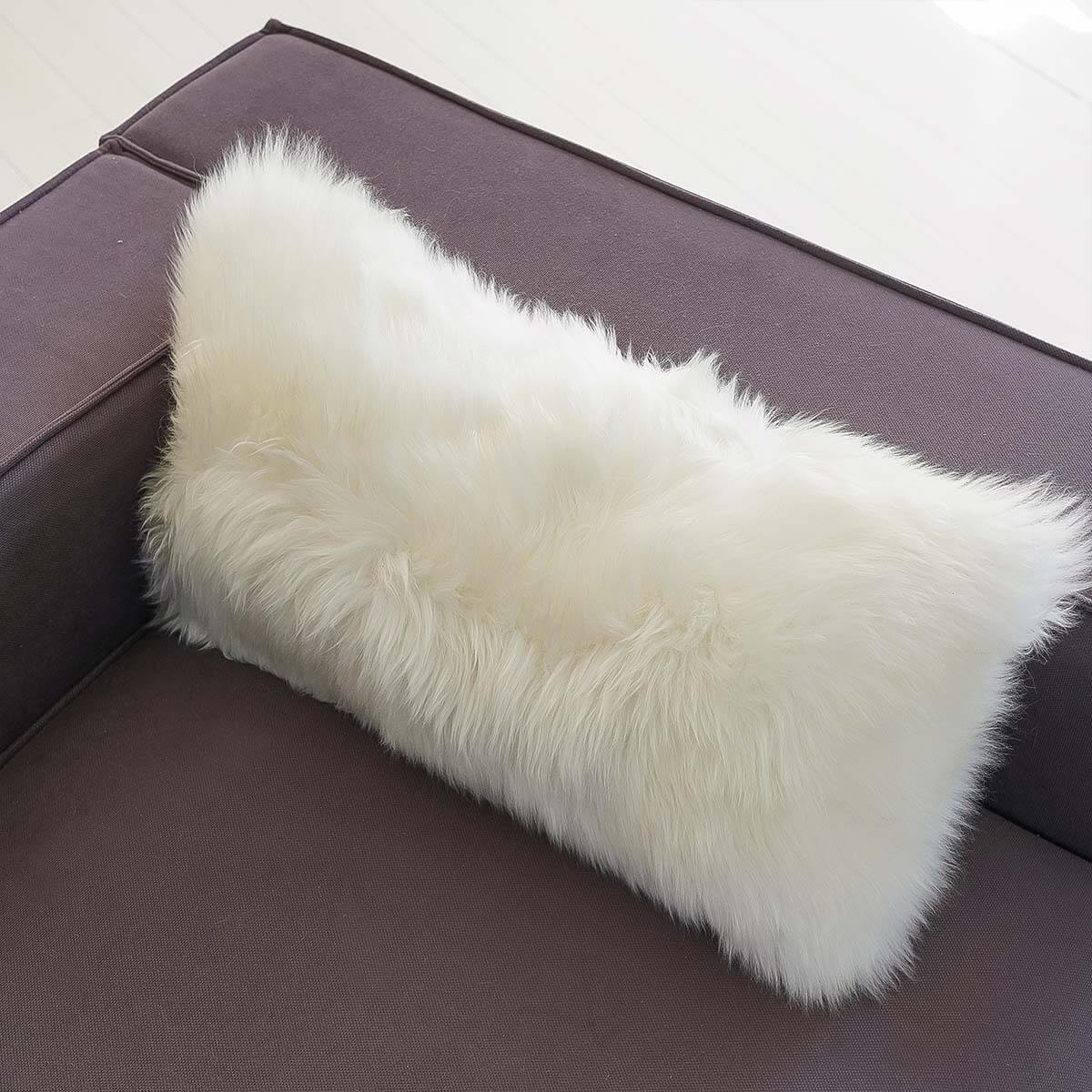 Long Hair Sheepskin Pillow Cover 12″ x 24″
