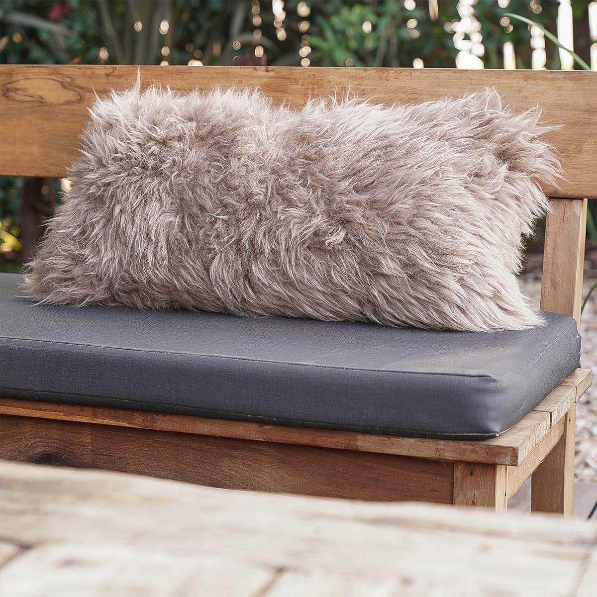 Long Hair Sheepskin Pillow Cover 12″ x 24″