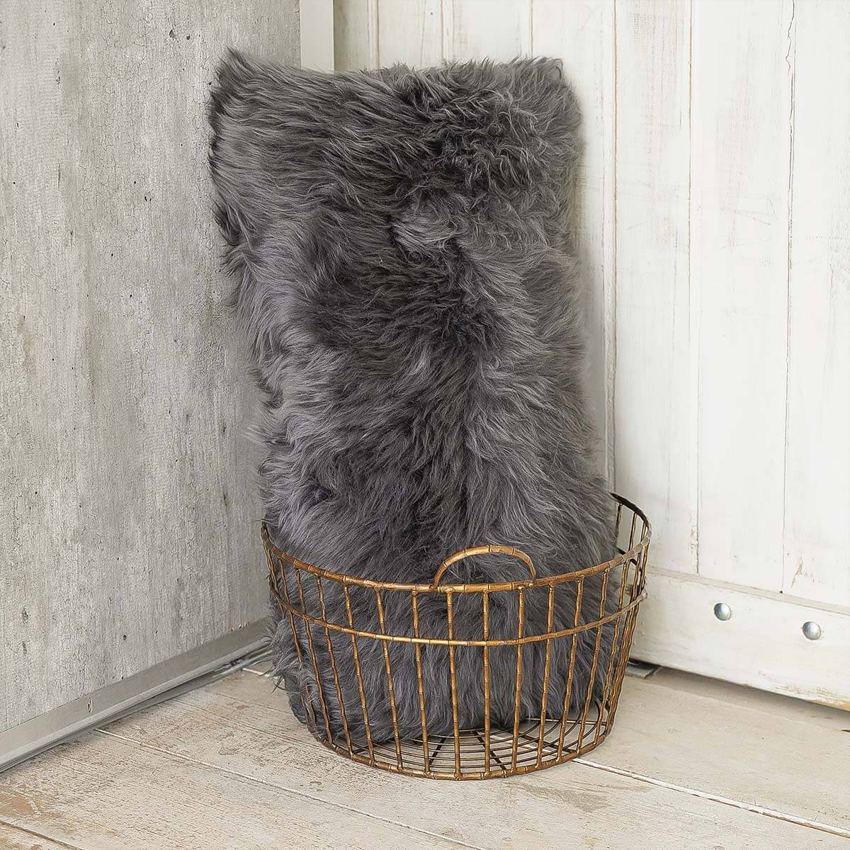 Long Hair Sheepskin Pillow Cover 12″ x 24″