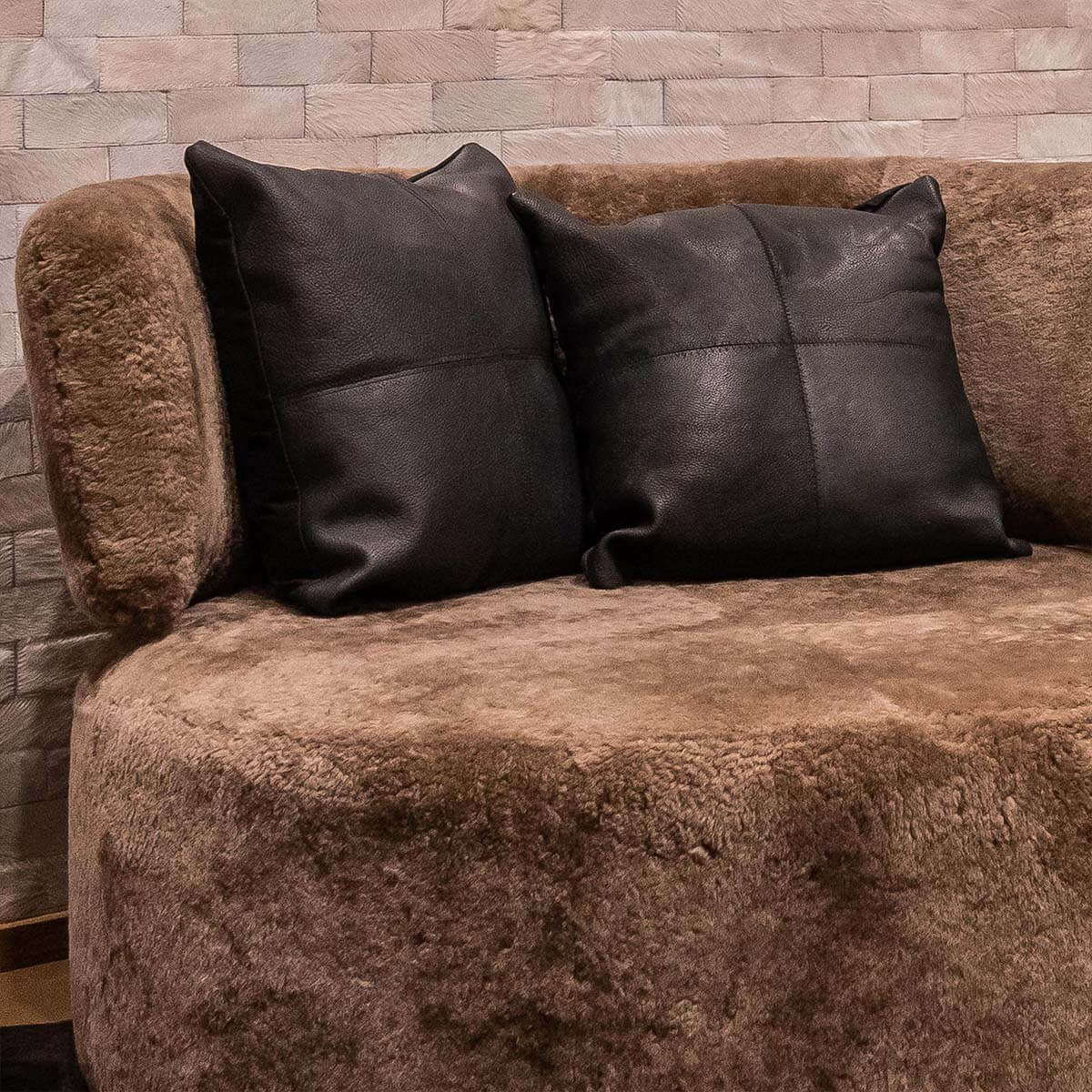 Cowhide Napa Pillow Cover 16″ x 16″ – Mosaic Design