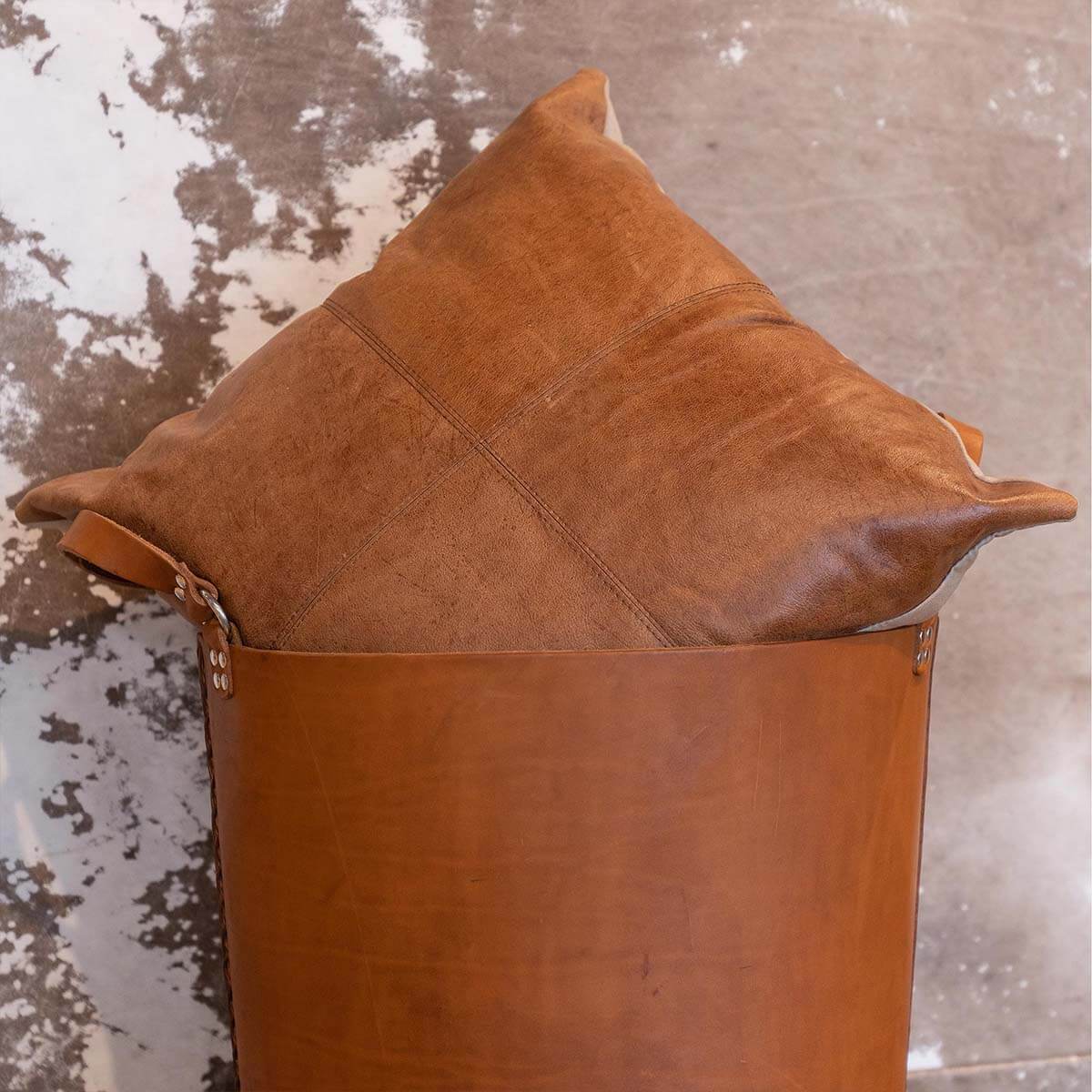 Cowhide Crash Pillow Cover 16″ x 16″ – Mosaic Design