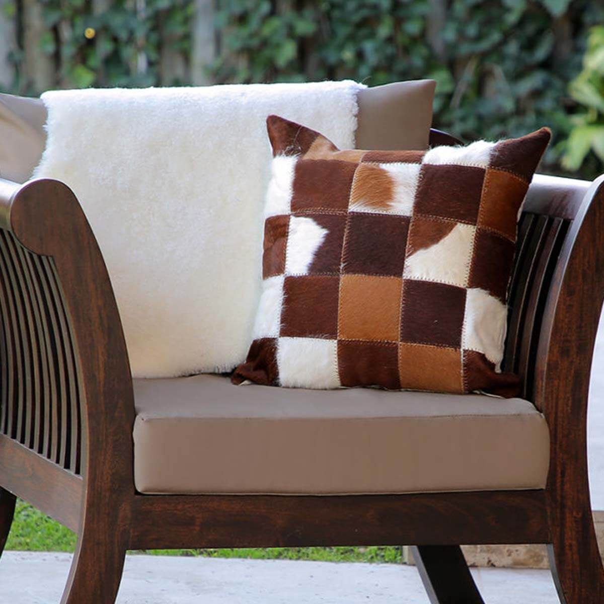 Cowhide Pillow Cover 20″ x 20″ – Pampa Design