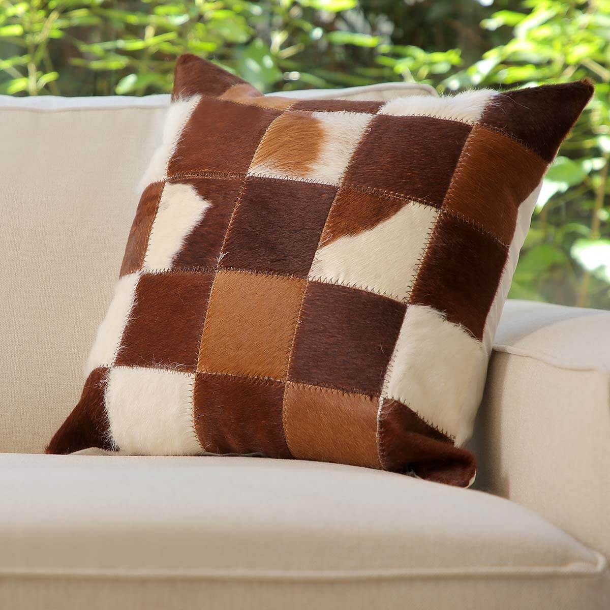 Cowhide Pillow Cover 20″ x 20″ – Pampa Design