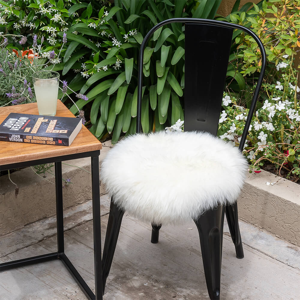 Long Hair Sheepskin Chair Pad 15″Ø