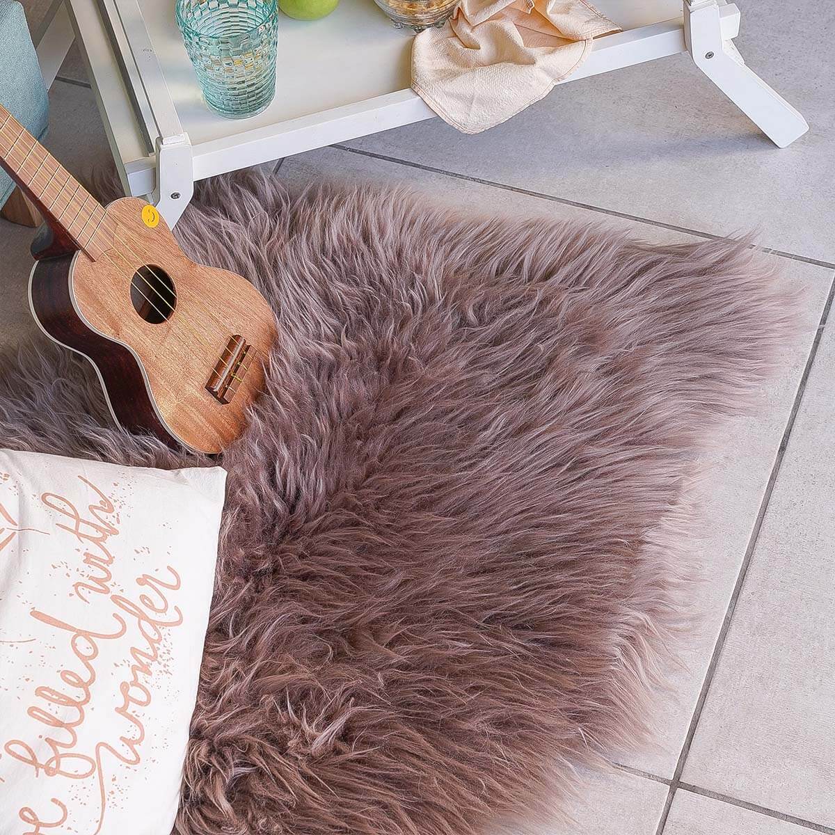 Long Hair Genuine Sheepskin Rug - 3' x 2'