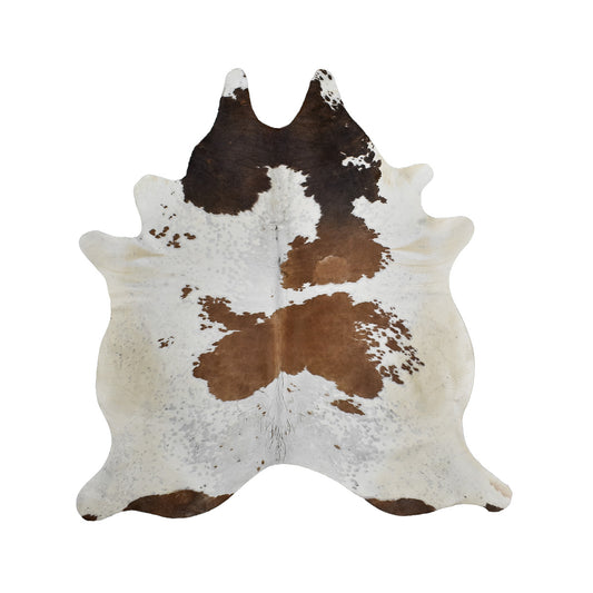 Brown & White Cowhide Rug – 6.7' x 6.9'