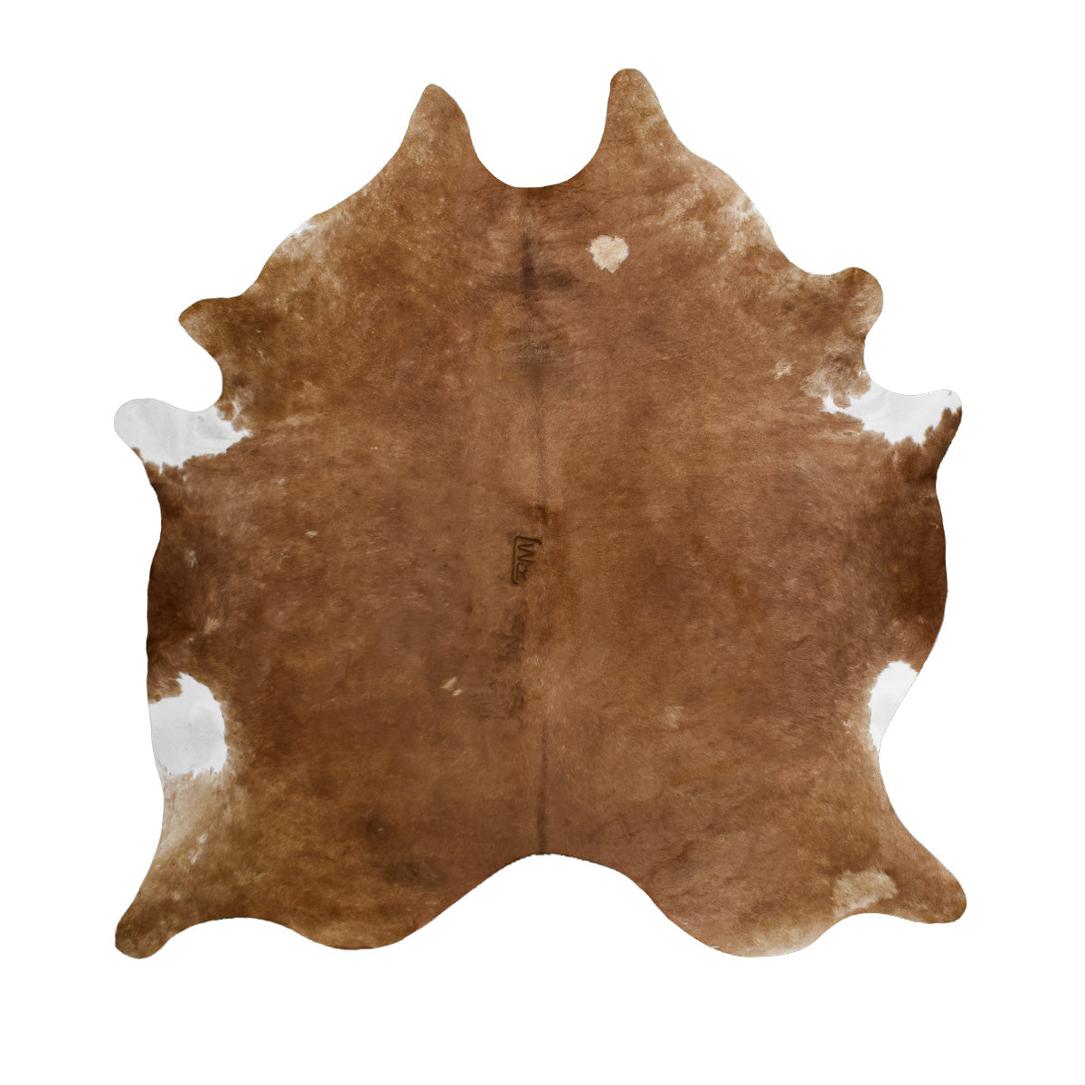 Beige & White Cowhide Rug – 6.2' x 7'
