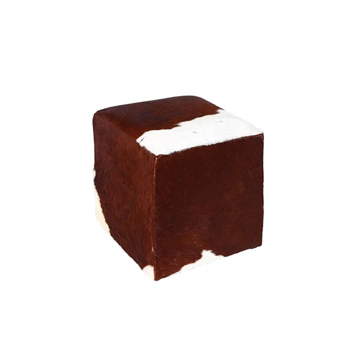 Hair-on Cowhide Pouf – Full Design