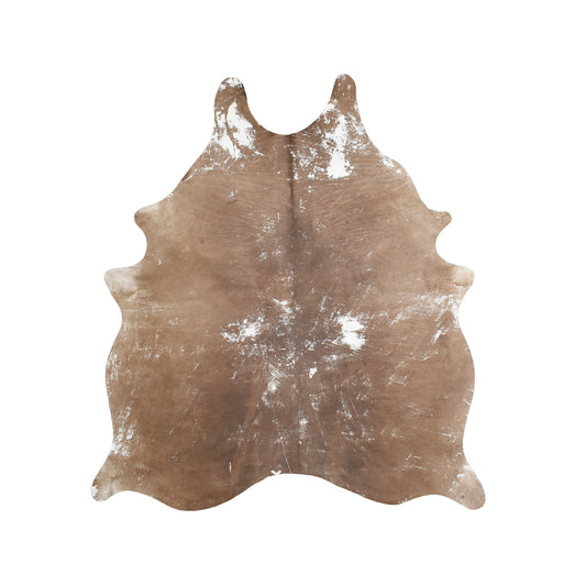 Vintage Dark Hairless Cowhide Rug – 5'7" x 6'3" | Khara Home
