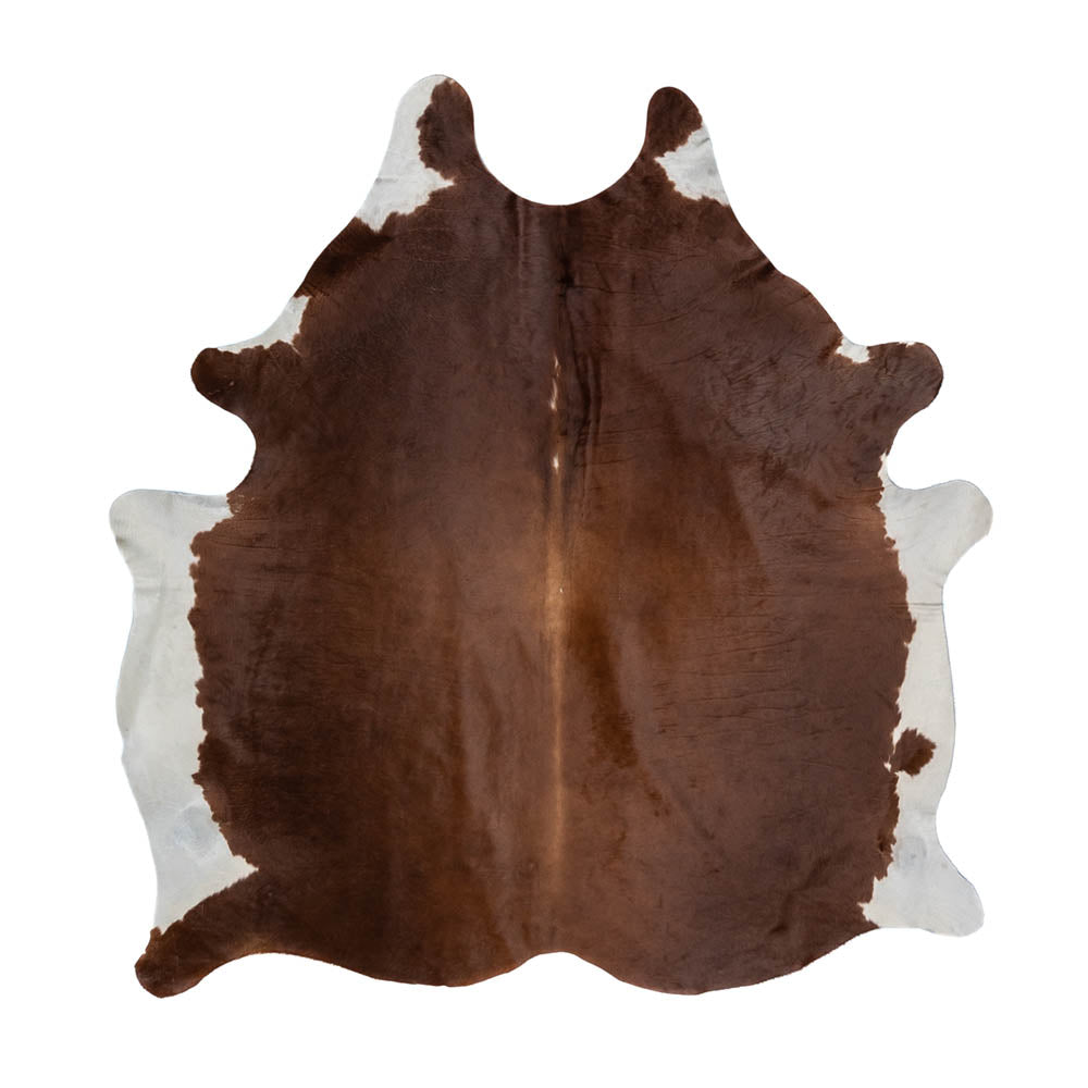 Brown & White Cowhide Rug – 6.2' x 6.5'
