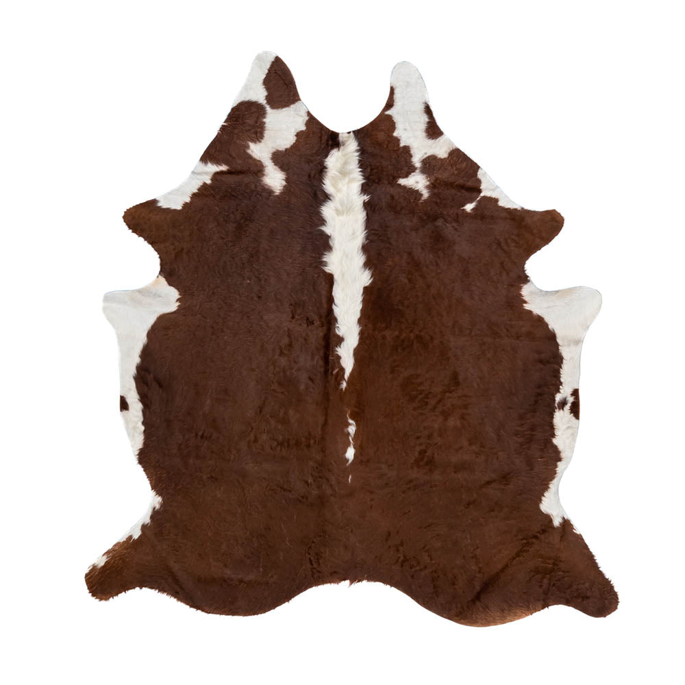 Brown & White Cowhide Rug – 6.3' x 6.5'
