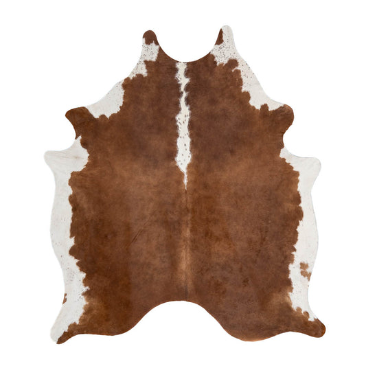 Brown & White Cowhide Rug – 6.3' x 7.2'