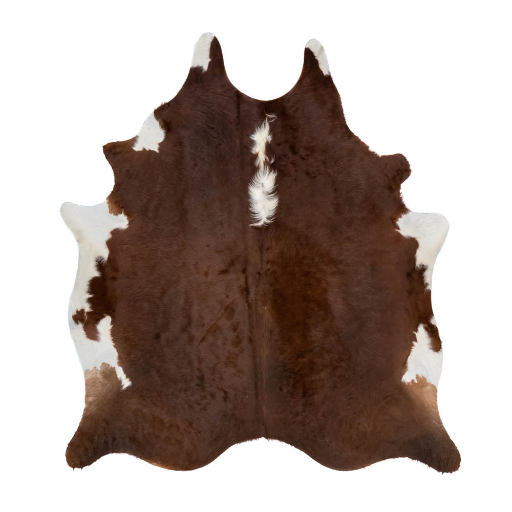 Brown & White Cowhide Rug – 6.3' x 7.2'