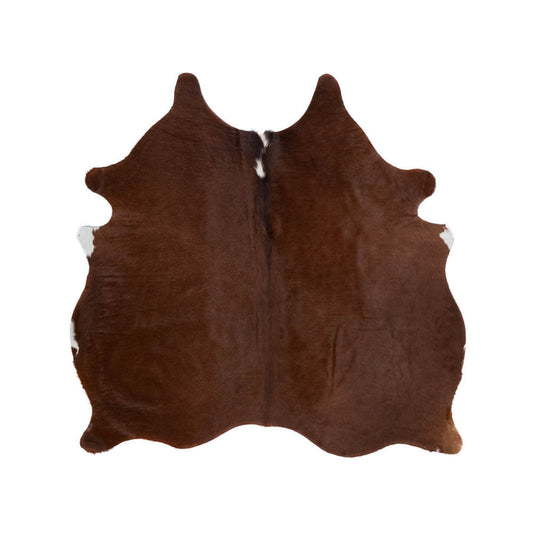 Brown & White Cowhide Rug – 5' x 5'