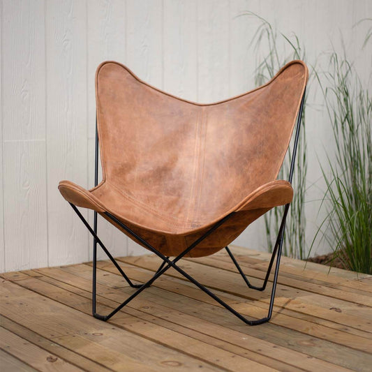 Butterfly Chair Crash Cowhide