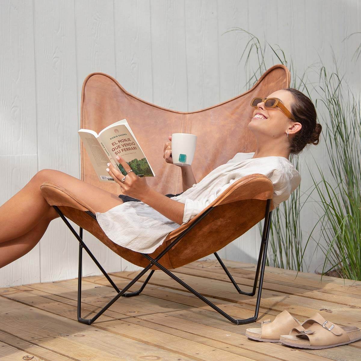 Butterfly Chair Crash Cowhide