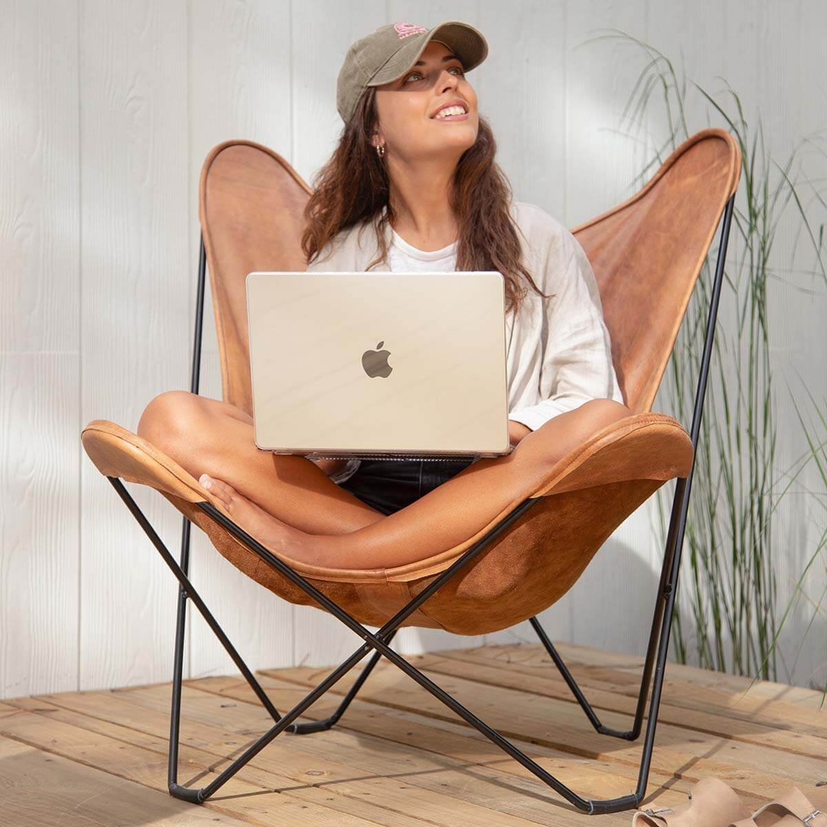 Butterfly Chair Crash Cowhide