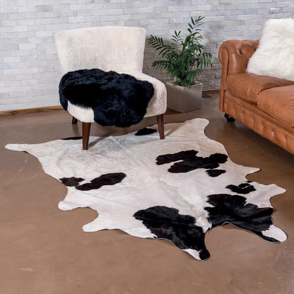 Black & White Cowhide Rug – 6' x 6.5'