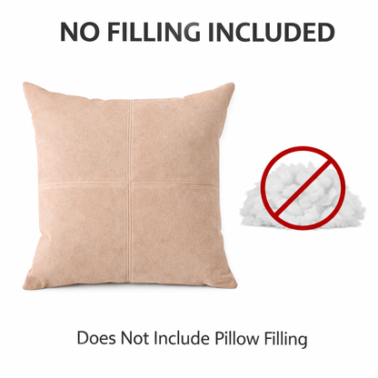 Cowhide Suede Throw Pillow Cover 16″ x 16″