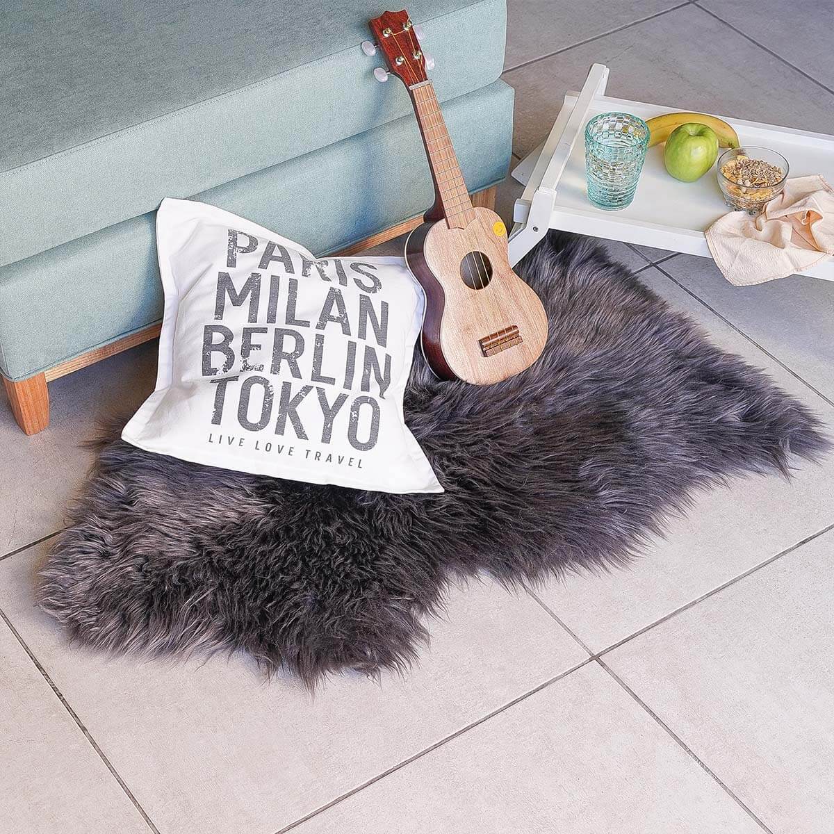 Long Hair Genuine Sheepskin Rug - 3' x 2'