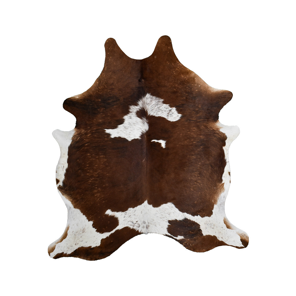 Brown & White Cowhide Rug – 5.9' x 6.7'