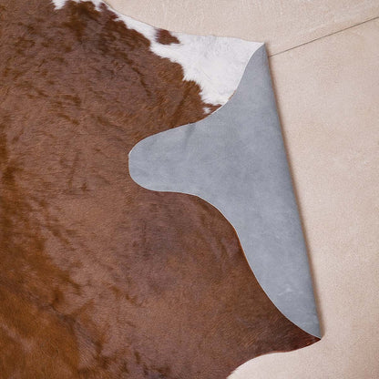 Brown & White Cowhide Rug – 6' x 6'