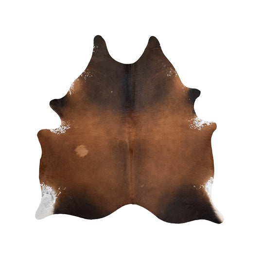 Mahogany Brown Cowhide Rug – 6' 8" x 6' 8"