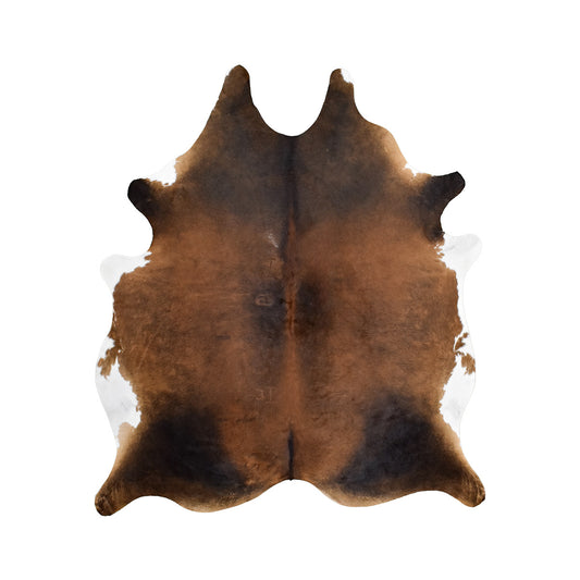 Mahogany Brown Cowhide Rug | 6' 4" x 7' 2" | Argentine Exotic Hide
