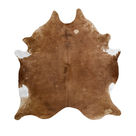 Beige & White Cowhide Rug – 6.2' x 7'