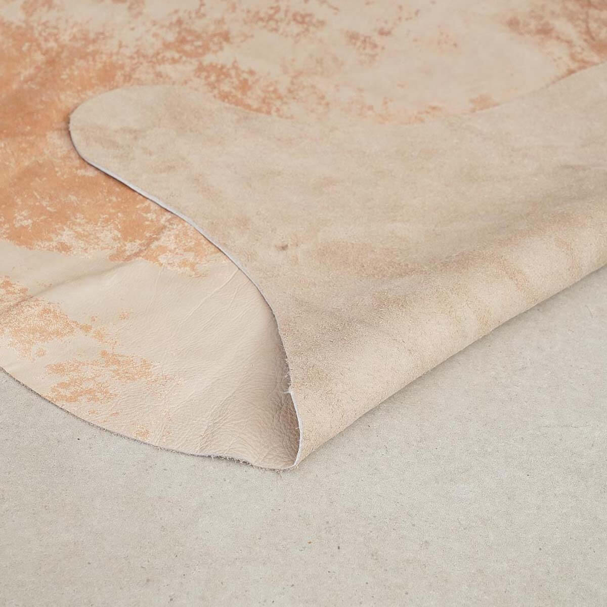 Vintage Light Hairless Cowhide Rug – 6'9" x 6'11" | Khara Home