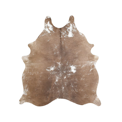 Vintage Dark Hairless Cowhide Rug – 5'7" x 6'3" | Khara Home