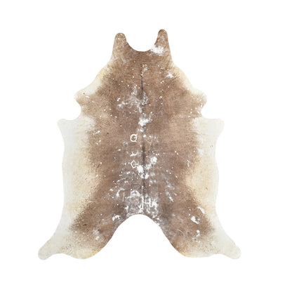 Vintage Dark Hairless Cowhide Rug – 6'2" x 7'2" | Khara Home